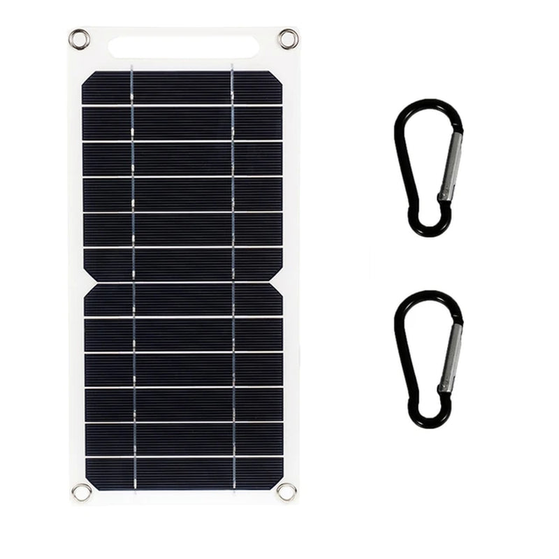 30W Solar Panel with USB Waterproof Outdoor Hiking and Camping Portable Battery Mobile Phone Charging Bank Charging Panel 6.8V